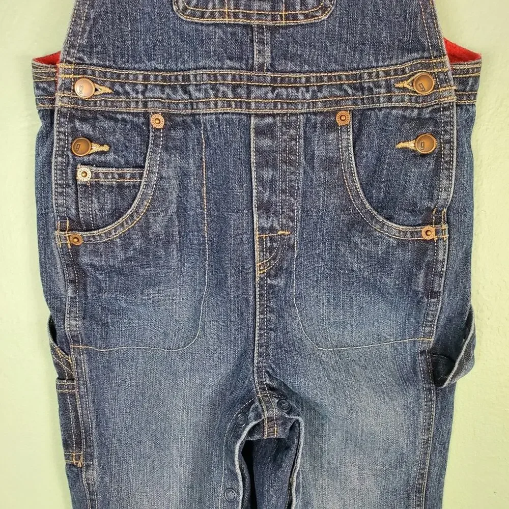 Gymboree Red Baron Denim Overalls Size 2T